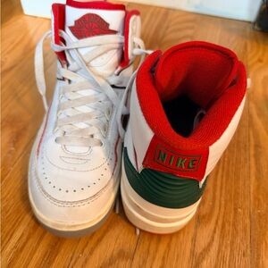 Nike Kids Sneakers - White, Red, Green Jordans